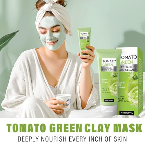 Weeping Willow Oil Co - Clay Mask, Deep Pore Cleaner with Tomato, Moisturizing & Exfoliation Facial Masks Cleanse, Skin Care for Women