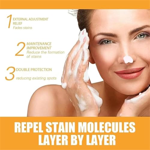 Lemon Turmeric 𝐊𝐨𝐣𝐢𝐜 𝓐𝓬𝓲𝓭 Soap, Natural Organic Turmeric Soap Bar for Face and Body, Lemon Turmeric Glowing Skin Care Soap, Deep Clean, Firm Pores, Even Out Skin Tone (1pc)