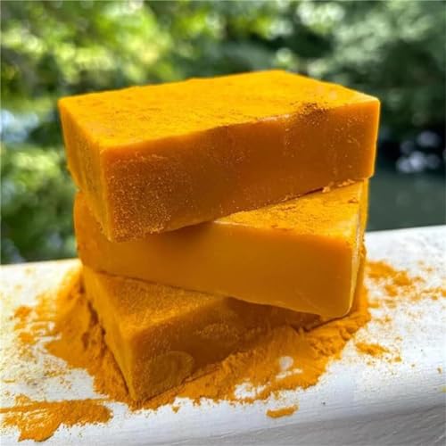 Lemon Turmeric 𝐊𝐨𝐣𝐢𝐜 𝓐𝓬𝓲𝓭 Soap, Natural Organic Turmeric Soap Bar for Face and Body, Lemon Turmeric Glowing Skin Care Soap, Deep Clean, Firm Pores, Even Out Skin Tone (1pc)