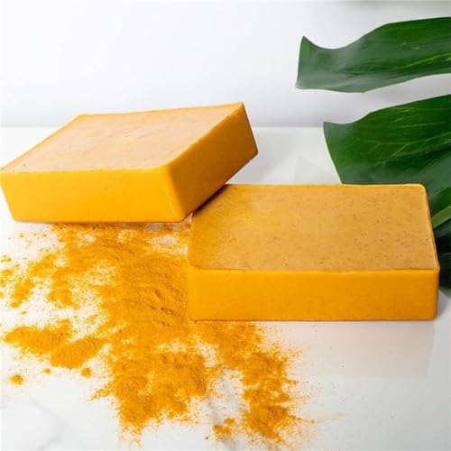Lemon Turmeric 𝐊𝐨𝐣𝐢𝐜 𝓐𝓬𝓲𝓭 Soap, Natural Organic Turmeric Soap Bar for Face and Body, Lemon Turmeric Glowing Skin Care Soap, Deep Clean, Firm Pores, Even Out Skin Tone (1pc)