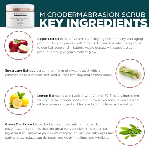 DRMTLGY Microdermabrasion Facial Scrub and Face Mask. Non-Abrasive Face Exfoliator Improves Acne Scars, Blackheads, Pore Size, and Skin Texture. 2 oz