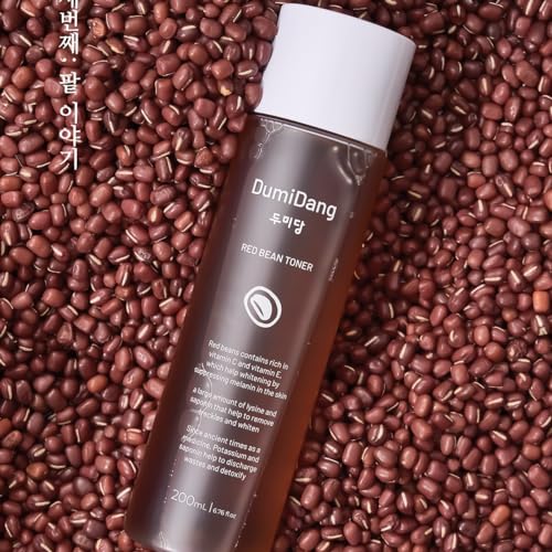 DumiDang Red Bean Essence Toner - Korean Traditional Vegan Skincare Formula, Anti-Aging & Blemish Treatment with Fermented Red Bean Extract, 200mL | 6.75 fl. oz