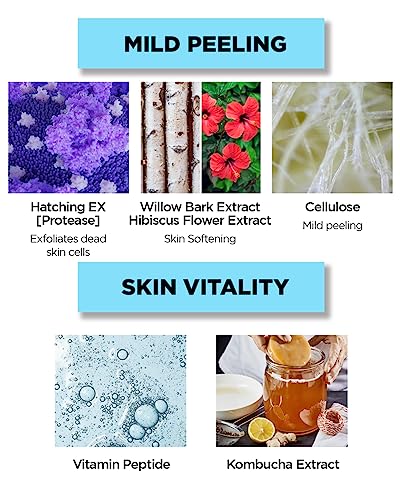 THESAEM Facial Soft Peeling Gel - Natural AHA+BHA Korean Enzyme Exfoliating Scrub for Dead Skin Cells, Face Exfoliator, Skin Turnover, Cell Renew Bio Micro Peel Soft Gel, 5.41 fl.oz.