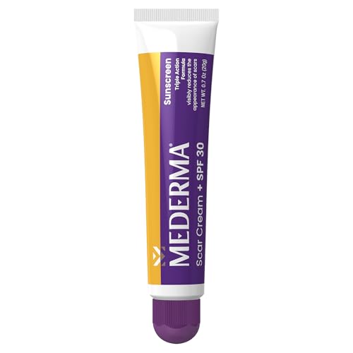 Mederma Scar Cream Plus SPF 30, Sunscreen, Protects from Sun Damage, Reduces the Appearance of Scars, 0.7 Ounce, 20 grams (Packaging May Vary)