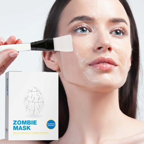 Zombie Face Mask 8ea, Zombie Facial Mask with Centella Asiatica Extract Skin Care, Zombie Face Mask for Smooth Skin Repair, Pore Tightening & Lifting, Wrinkles