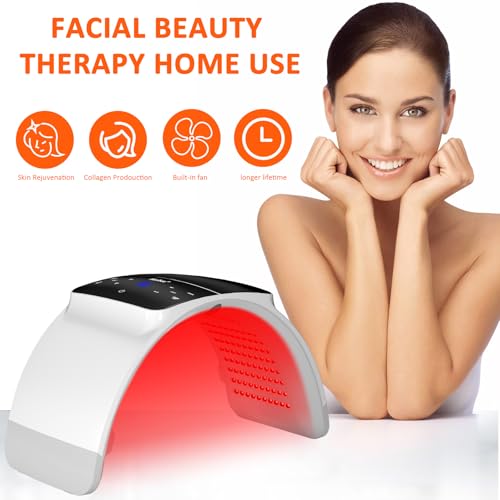 LED Light Therapy Red Light Therapy for Face - 7 Color Led Face Mask Light Therapy, Cycle Therapy Light & Time Preset & Safty Lock , Beauty Salon Home Spa Body Facial Skin Care Rejuvenation Device