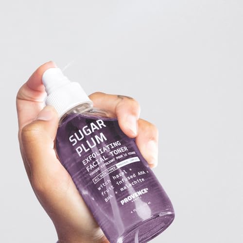 Provence Beauty Sugar Plum Exfoliating Facial Toner – Exfoliating Skin Care Toner for Face – Ideal Face Toner – Clarifies Pores, Visibly Smooths Texture (Pack of 2)
