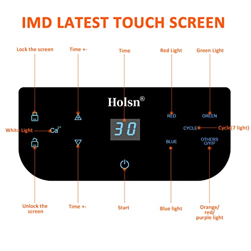 LED Light Therapy Red Light Therapy for Face - 7 Color Led Face Mask Light Therapy, Cycle Therapy Light & Time Preset & Safty Lock , Beauty Salon Home Spa Body Facial Skin Care Rejuvenation Device