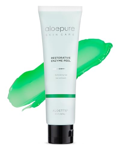 Aloette Face Peel Gel, Restorative Enzyme Peel (2 Oz) - Face Peeling Exfoliating Gel for Hydrated & Glowing Skin - Aloe Vera Facial Peel & Deep Cleansing Face Mask For All Skin Types - Cruelty-Free