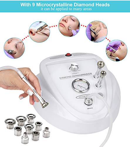 Upgraded Diamond Microdermabrasion Machine, Mcwdoit 65-68cmHg Suction Power Professional Dermabrasion for Skin Peeling Rejuvenation Lifting Tightening Beauty Device