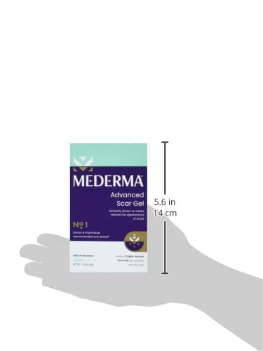 Mederma Advanced Scar Gel 1x Daily Reduces The Appearance of Old New Scars #1 Doctor Pharmacist Recommended Brand for Scars 1.76oz, Clear, 100g (2x50g)