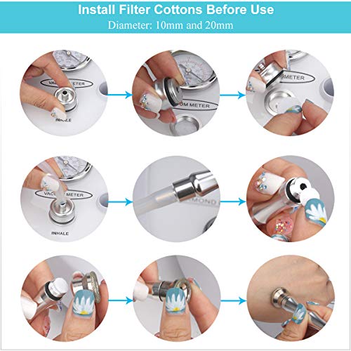 Upgraded Diamond Microdermabrasion Machine, Mcwdoit 65-68cmHg Suction Power Professional Dermabrasion for Skin Peeling Rejuvenation Lifting Tightening Beauty Device