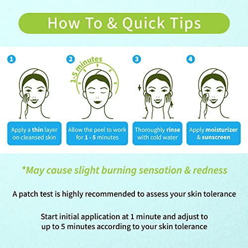 Ebanel 30% AHA 2% BHA Chemical Peel Exfoliant Gel, Face Peel with Glycolic Acid, Salicylic Acid, Lactic Acid, Green Tea, Chamomile for Acne Scars, Dark Spots, Wrinkles, Fine Lines