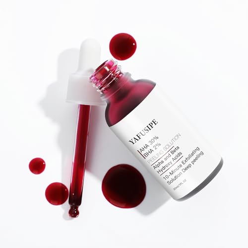 AHA 30% + BHA 2% Peeling Solution Exfoliating AHA 30% BHA 2% Peeling Solution Chemical Peel for Face BHA AHA Mask Red Peel BHA Liquid Exfoliant BHA Peeling Solution 1Floz