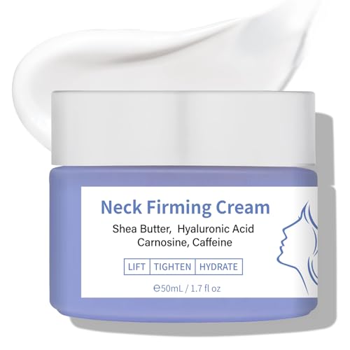 New Neck Firming Tightening Cream: Anti Aging Wrinkle Cream on Neck & Décolleté, Tighten and Lift Neck Cream for Fine Lines, Sagging Crepe Skin, Skin Care Moisturizer Face Cream, Day & Night - 1.7 oz