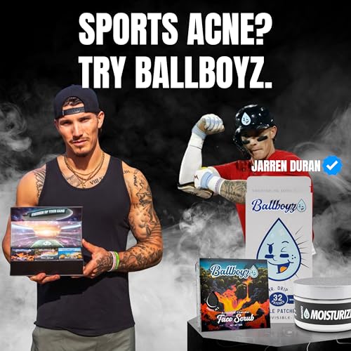 Ballboyz Skincare Pack - Face Scrub, Pimple Patches, Moisturizer