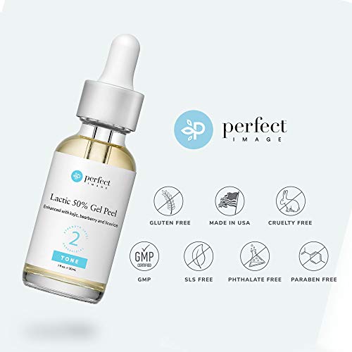 Lactic 50% Gel Peel, Chemical Peels for Face Breakout Scars, Chemical Exfoliant for Face, Strength Level 2, 1.0 fl oz. e, 30 mL – Perfect Image