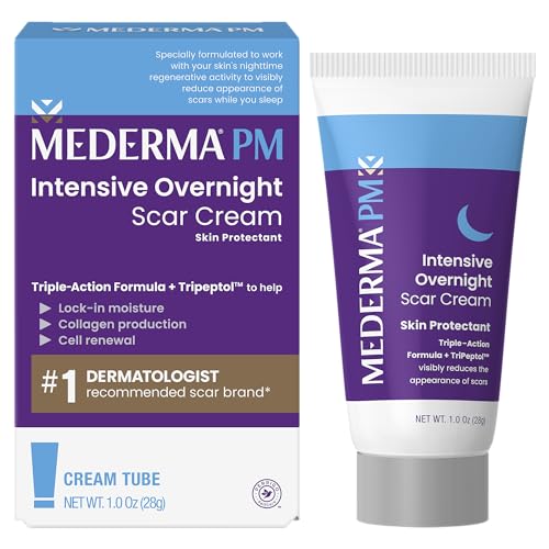 Cicatricure Advanced Scar Gel & Mederma PM Overnight Scar Cream Bundle - Scar Treatment for Face, Body, Old, New, Surgery, Injuries, Burns, Acne Scars - 1 oz Each