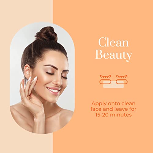 Clear Beauty Vitamin C & Collagen Under Eye Patches 5 Pack - Diminishes Dark Circles & Puffiness, Anti-aging, Cooling & Soothing Eye Pads - Cruelty Free Korean Skincare