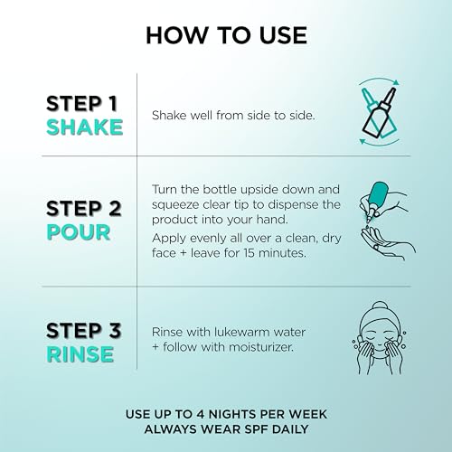 L'Oreal Paris Bright Reveal Dark Spot Exfoliant Peel, 25% AHA BHA PHA Face Exfoliator Solution, Gentle Skincare to Visibly Reduce Dark Spots and Renew Skin Texture, Includes SPF Lotion Sample