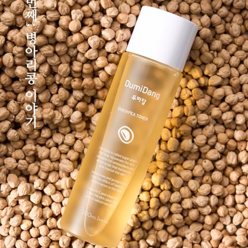 DumiDang Chickpea Essence Toner - Korean Traditional Vegan Skincare Formula, Moisturizing and Anti-Aging with Fermented Chickpea Extract and 8 Types of Bean Complex, 200mL | 6.75fl.oz.