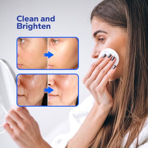 SilkyShark Glycolic Acid Resurfacing Pads (60 Count), 10% Ultra Pure Glycolic Acid + 2% Salicylic Acid, Exfoliating Peel Pads for Face, Effective Chemical Peel, Radiant Skin Renewal