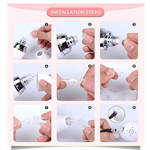 YAVOCOS 6 Tips Blackhead Vacuum Suction Remover Machine Mini Diamond 17 Dermabrasion Skin Peeling Digital Beauty Device Facial Pores Cleaner