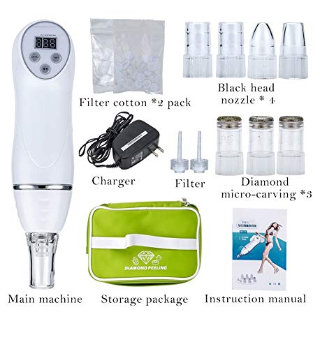 YAVOCOS 6 Tips Blackhead Vacuum Suction Remover Machine Mini Diamond 17 Dermabrasion Skin Peeling Digital Beauty Device Facial Pores Cleaner