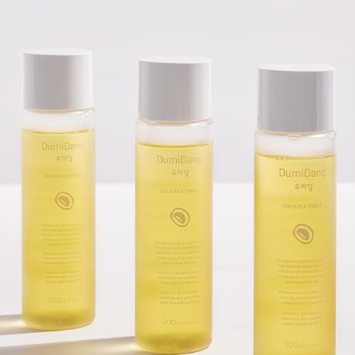 DumiDang Chickpea Essence Toner - Korean Traditional Vegan Skincare Formula, Moisturizing and Anti-Aging with Fermented Chickpea Extract and 8 Types of Bean Complex, 200mL | 6.75fl.oz.