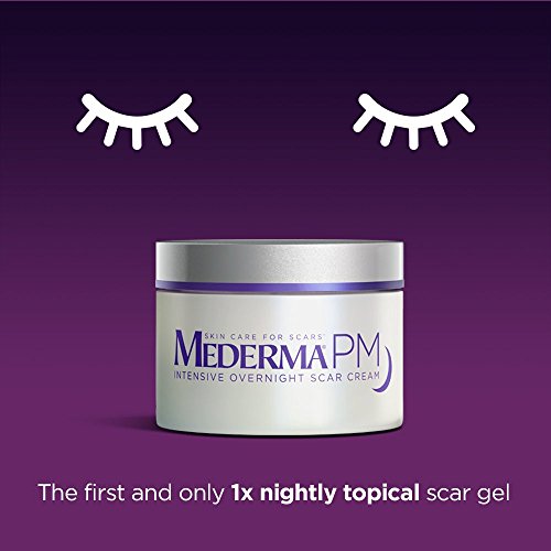 Mederma PM Intensive Overnight Scar Cream - Works with Skin's Nighttime Regenerative Activity - Once-Nightly Application is Clinically Shown to Make Scars Smaller & Less Visible - 1 Ounce