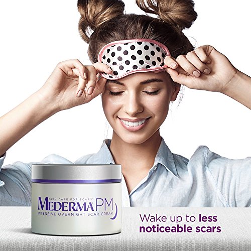 Mederma PM Intensive Overnight Scar Cream - Works with Skin's Nighttime Regenerative Activity - Once-Nightly Application is Clinically Shown to Make Scars Smaller & Less Visible - 1 Ounce