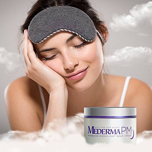 Mederma PM Intensive Overnight Scar Cream - Works with Skin's Nighttime Regenerative Activity - Once-Nightly Application is Clinically Shown to Make Scars Smaller & Less Visible - 1 Ounce