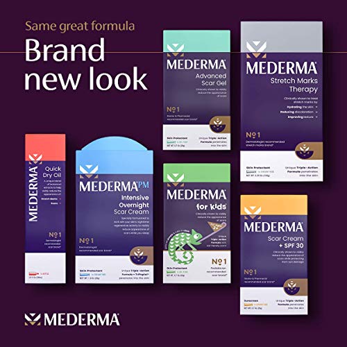 Mederma PM Intensive Overnight Scar Cream - Works with Skin's Nighttime Regenerative Activity - Once-Nightly Application is Clinically Shown to Make Scars Smaller & Less Visible - 1 Ounce