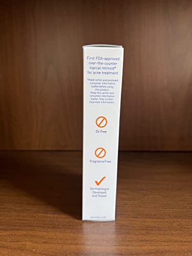 PanOxyl Adapalene 0.1% Leave-On Gel, 30 Day Supply, Retinoid Gel Acne Treatment, Acne Prone Skin, Oil Free, Fragrance Free, 0.5 oz