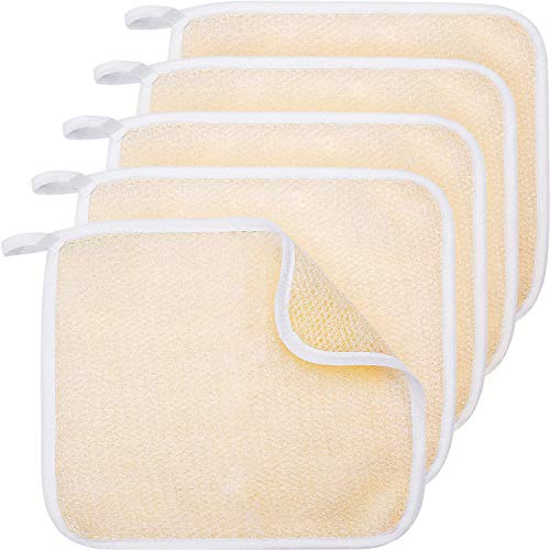 5-Pack Exfoliating Face and Body Wash Cloths