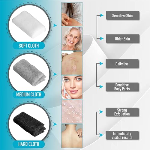 Exfoliating Body Washcloth Set for Glowing Skin