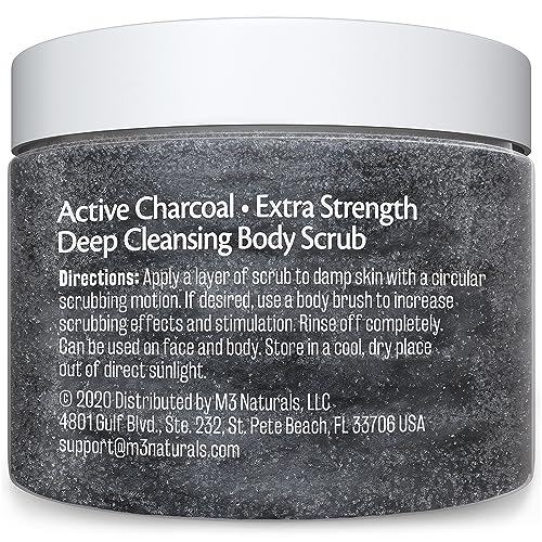 Charcoal Collagen Body Scrub for Skin Toning