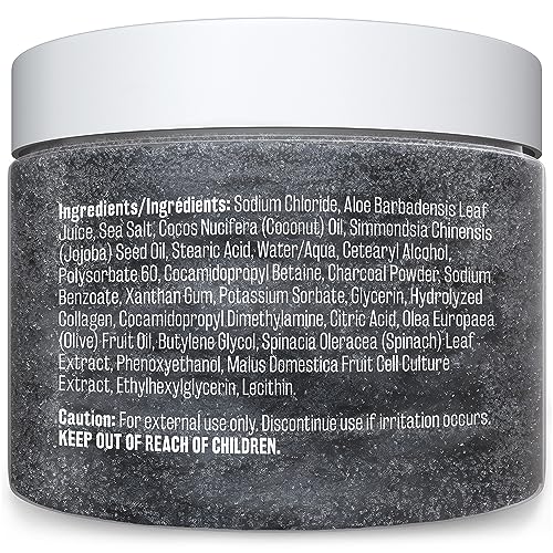 Charcoal Collagen Body Scrub for Skin Toning