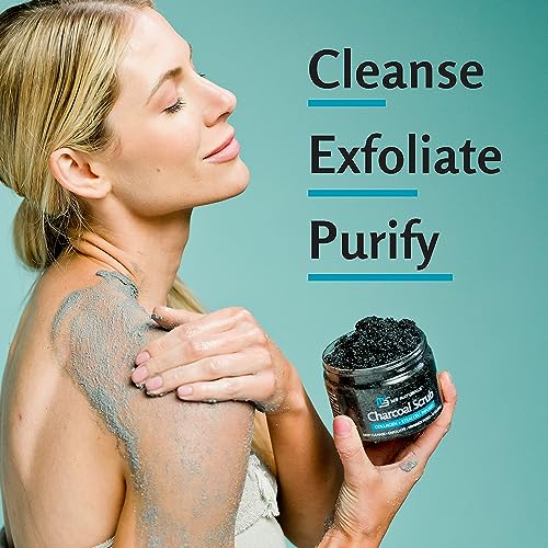 Charcoal Collagen Body Scrub for Skin Toning