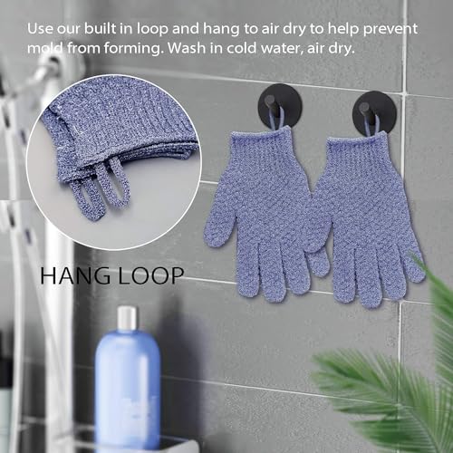 Exfoliating Dual Texture Bath Gloves for Skin Renewal