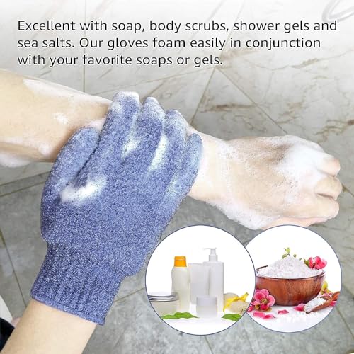 Exfoliating Dual Texture Bath Gloves for Skin Renewal