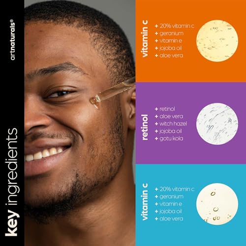 ArtNaturals Anti-Aging Set: Vitamin C, Retinol, Hyaluronic Acid