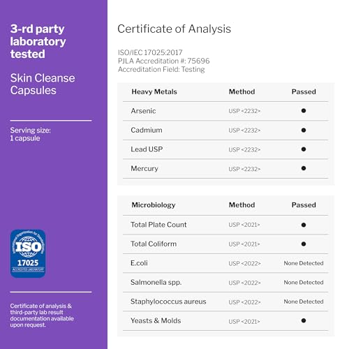 Anti Acne Supplements Cystic Acne Treatment for Teens – Hormonal Acne Pills with Acne Vitamins for Men & Women – clear skin supplement: Vitamin A, Zinc, Niacin Oily Skin & Breakout Control - 60 Caps
