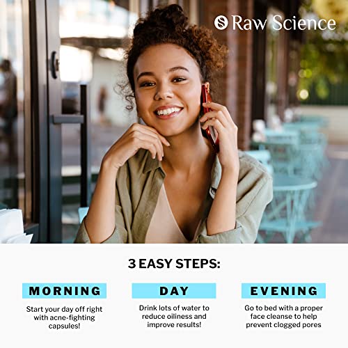 Anti Acne Supplements Cystic Acne Treatment for Teens – Hormonal Acne Pills with Acne Vitamins for Men & Women – clear skin supplement: Vitamin A, Zinc, Niacin Oily Skin & Breakout Control - 60 Caps