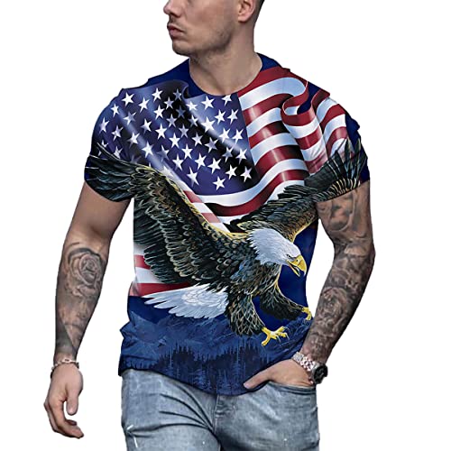 Patriotic Eagle & Flag Design Men's Premium T-Shirt