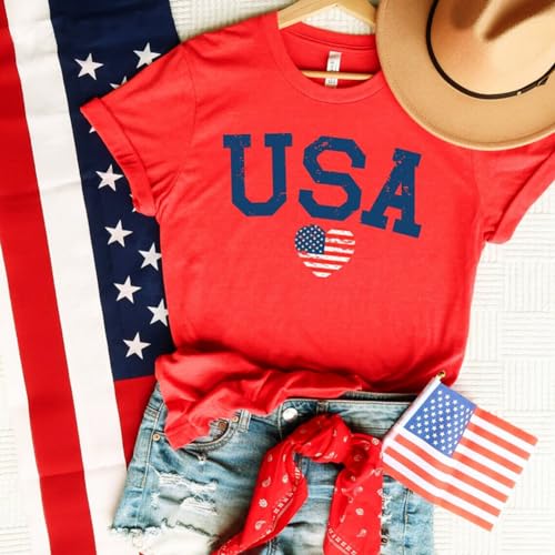 Patriotic USA Eagle Graphic 4th of July Tee