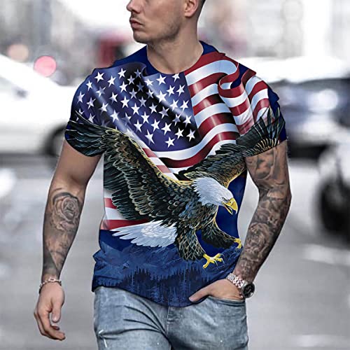 Patriotic Eagle & Flag Design Men's Premium T-Shirt