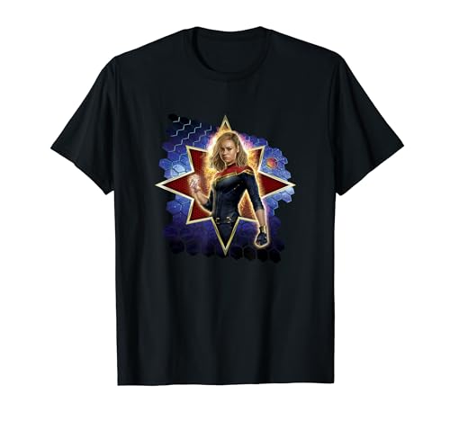 Captain Marvel Cosmic Hero Movie Poster Tee
