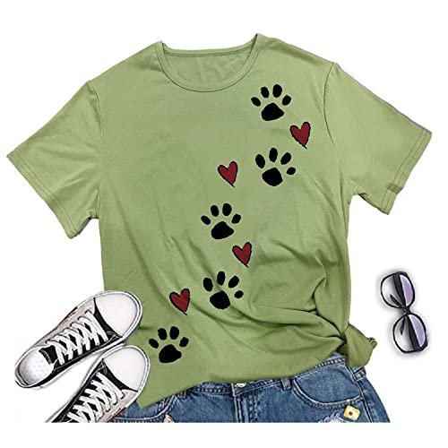 Dog Mom Funny Paw Graphic Tee - O Neck