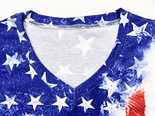 Women's Patriotic American Flag 4th of July T-Shirt